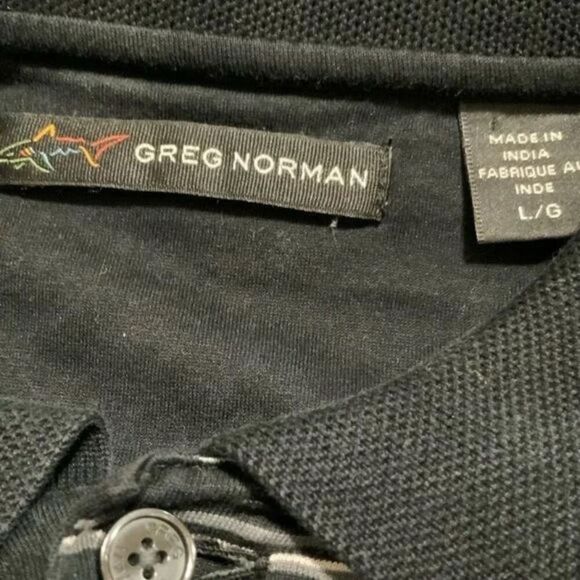 Greg Norman Polo Stripe Shirt 3/4 Button Front Short Sleeves Men's Size Large - Picture 8 of 8